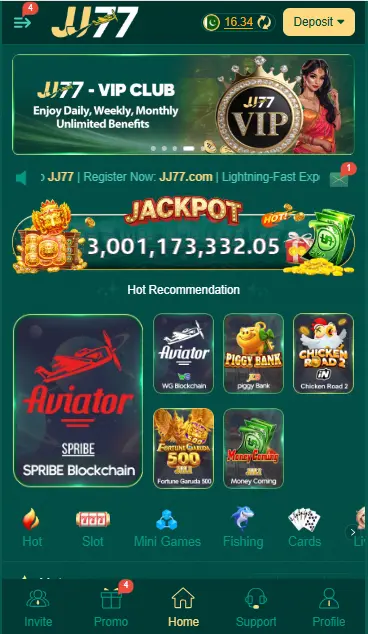 JJ77 Game lobby images