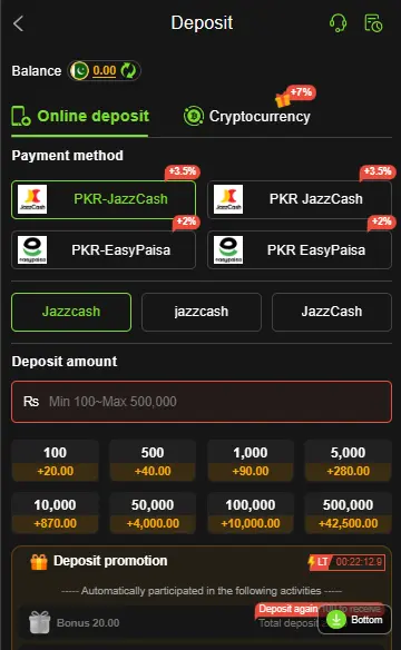 786BET Game Deposit and payment method