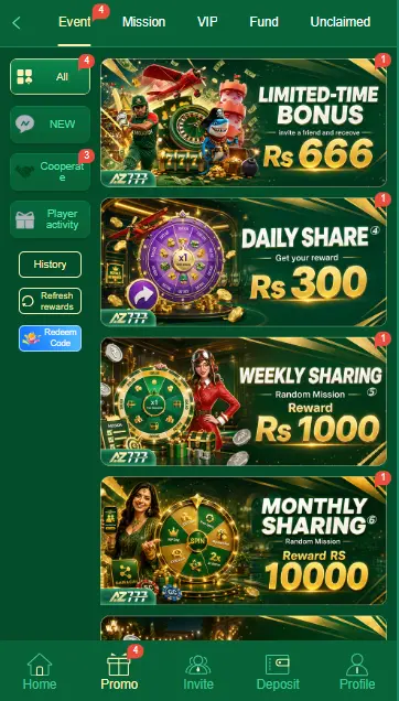 AZ777 Game bonuses