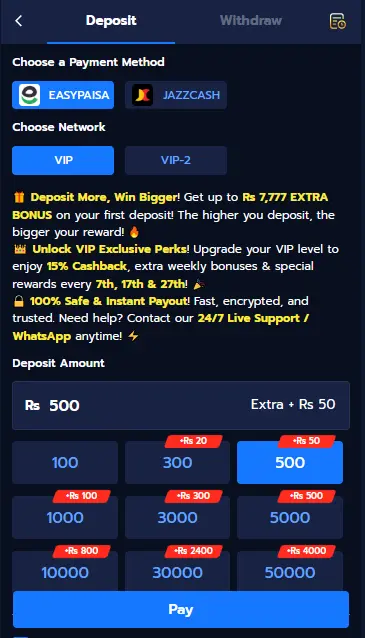 888ACE Game deposit