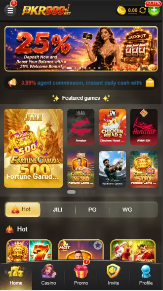 PKR999 Game lobby images